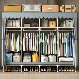 Spacious Wardrobe with Dustproof Cover 1