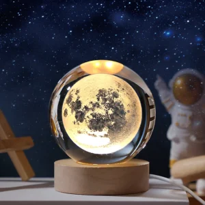 3D Moon Crystal Ball Night Light 1