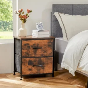 2-Drawer Fabric Nightstand 1